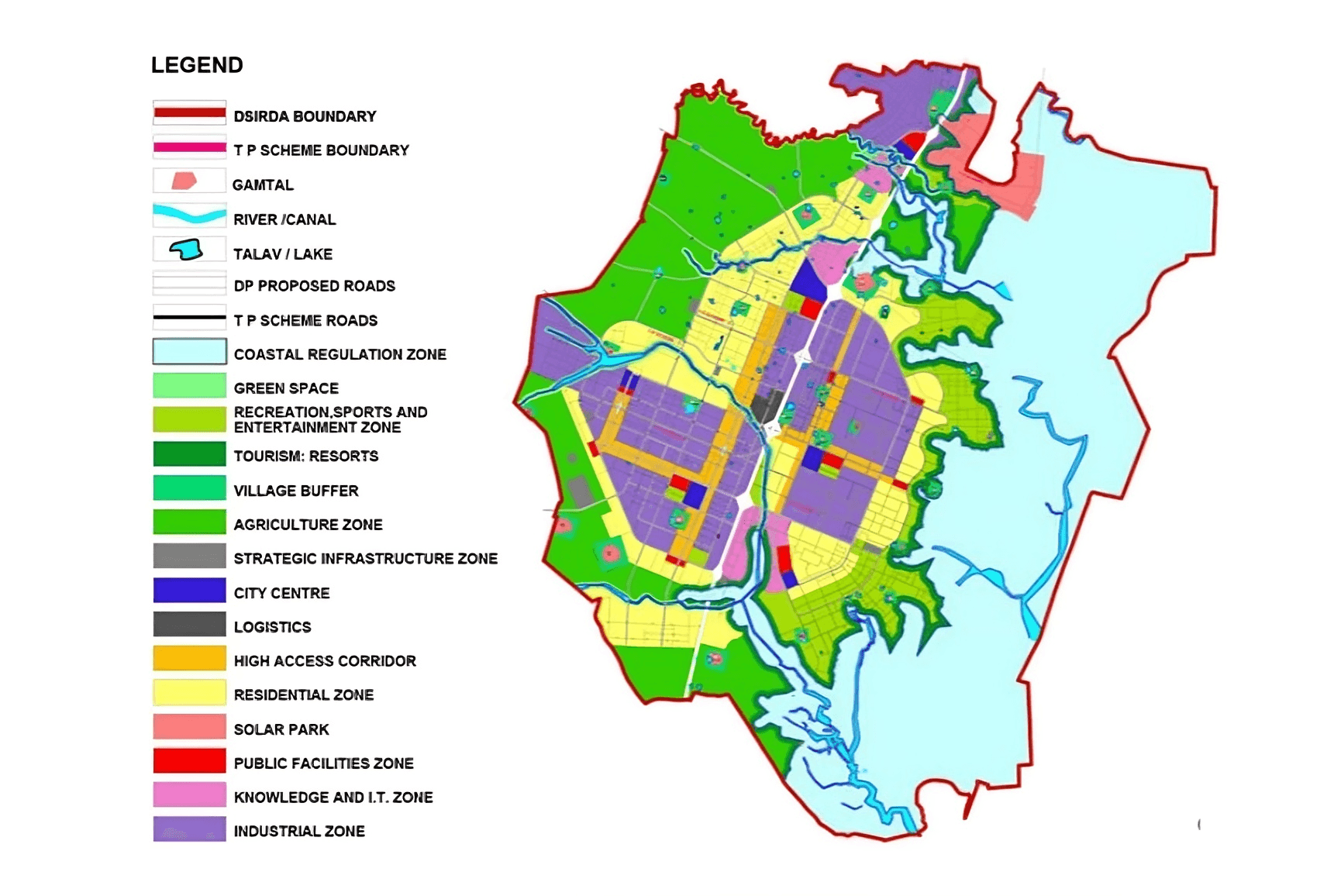 Dholera Official Master Plan Smart City Layout Map Blueprint